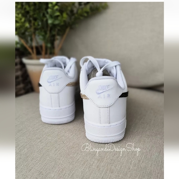Bling Nike Air Force 1 Low Sneakers Customized with Swarovski Crystals Custom - Picture 7 of 10